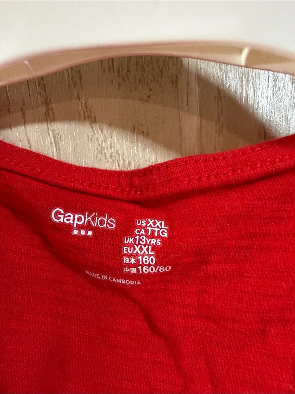 GAP Red Sleeveless Knit Tank with Subtle Trim